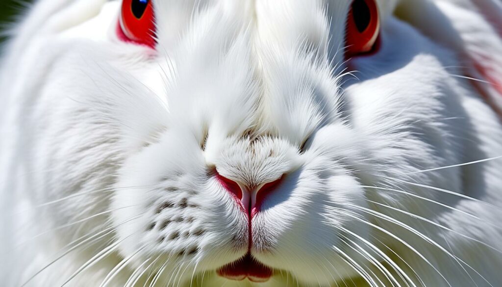 características físicas conejo blanco ojos rojos