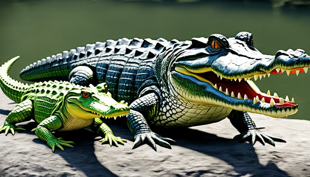 Diferencias en el tamaño entre caimanes y cocodrilos